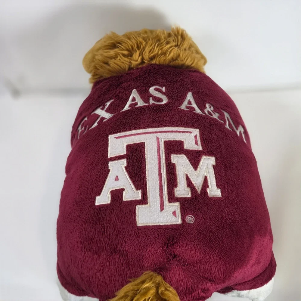 Texas A&M Reveille Pillow Pet Plush Mascot Maroon Logo College Football 12th Man - Picture 2 of 11